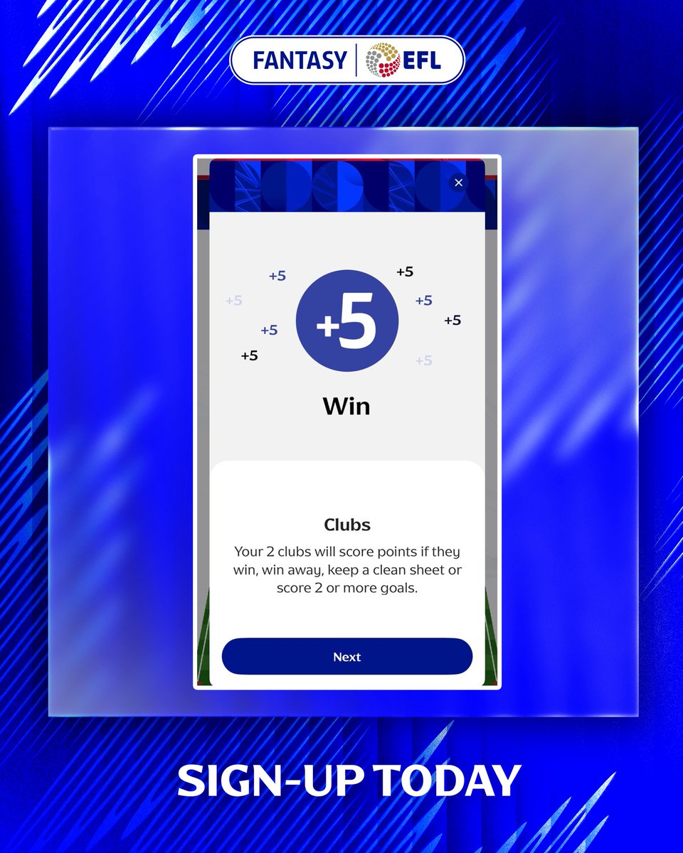 FEFLOfficial's tweet image. π¨ A reminder on how the points work for your two Club picks βοΈ
β οΈ Remember, you can only back each Club FIVE times per season. Choose wisely.
Have you picked your Gameweek 1 winners yet? π
#FantasyEFL