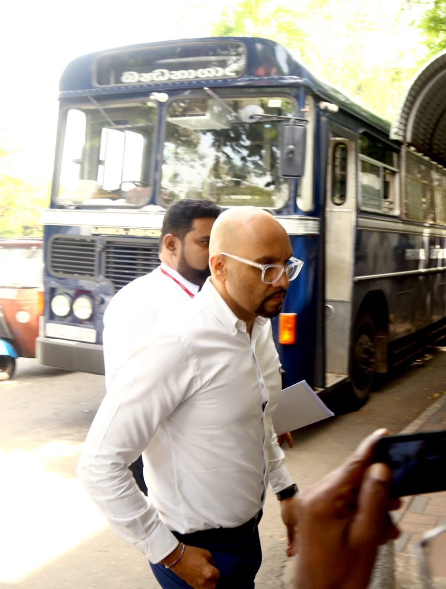 SriLankaTweet's tweet photo. Shan Yahampath, the personal secretary of former Minister Manusha Nanayakkara, has been arrested by the Bribery Commission- Adaderana https://t.co/hrHC0Iit1W