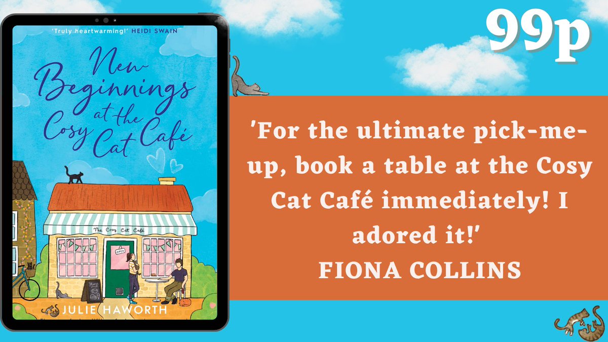 Julie Haworth (@jhaworthauthor) on Twitter photo My exciting <a href="/RNAtweets/">Romantic Novelists' Association</a> #TuesNews is that #NewBeginningsAtTheCosyCatCafe is currently just 99p in ebook, so it's the purrfect time to treat yourself!📚❤️🐾 simonandschuster.co.uk/books/New-Begi… My exciting <a href="/RNAtweets/">Romantic Novelists' Association</a> #TuesNews is that #NewBeginningsAtTheCosyCatCafe is currently just 99p in ebook, so it's the purrfect time to treat yourself!📚❤️🐾 simonandschuster.co.uk/books/New-Begi…