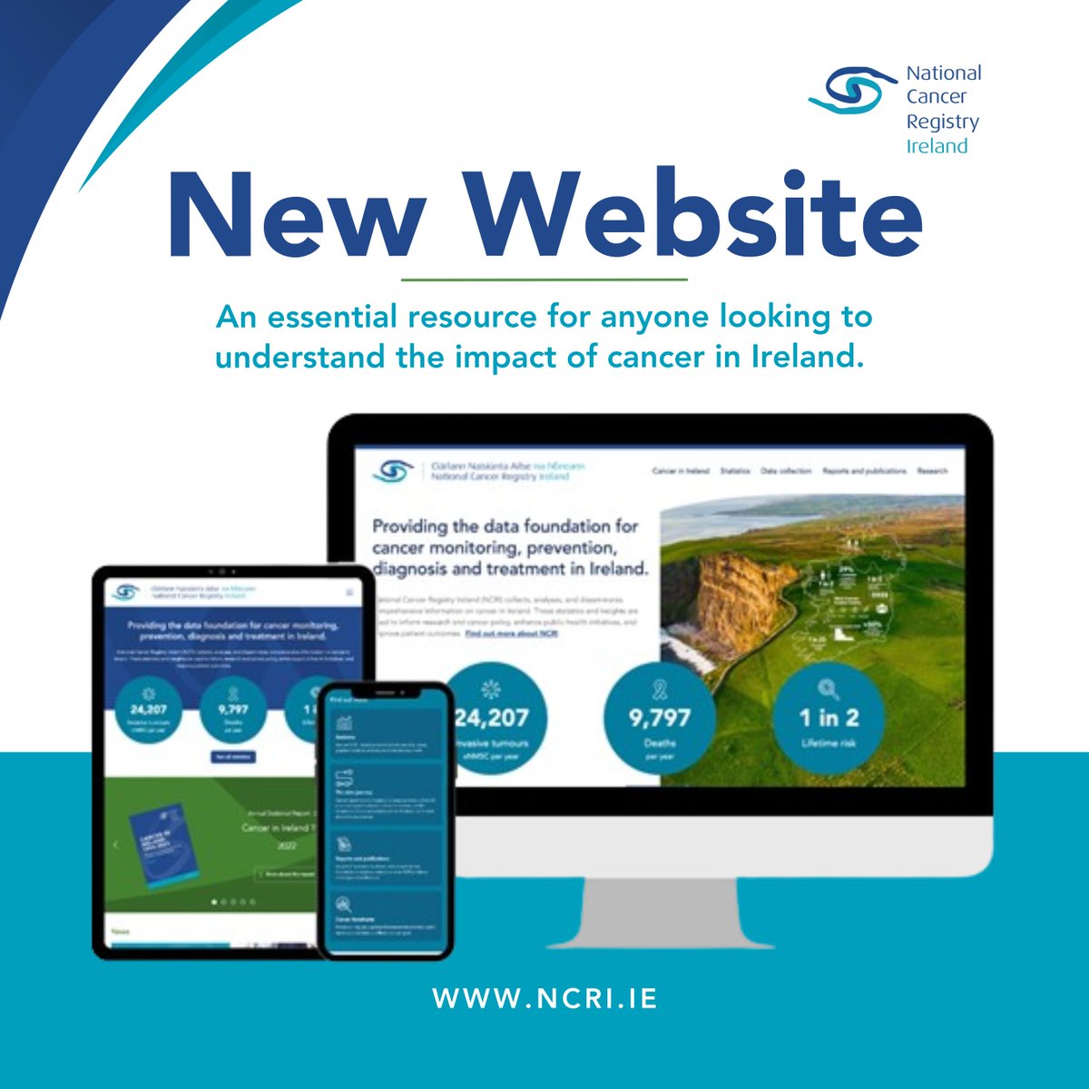 IrishCancerReg's tweet image. Have you visited our new website yet? It features several exciting new additions, including our Who We Work With section, which highlights how we work collectively both nationally and internationally to improve cancer outcomes.
Visit now: ncri.ie/en/about/who-w…