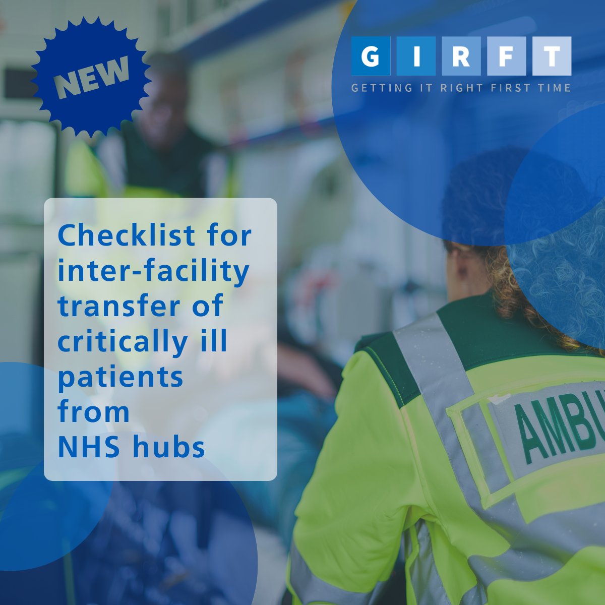 NHSGIRFT's tweet image. 🚑 New checklist for safe transfers of critically ill patients.
Developed by GIRFT clinical leads, the checklist ensures informed consent, early-warning systems, & prioritisation protocols to support the transfer.
📥More: ow.ly/jX2g50WsOFo
@AnnaBatchelor @LancsHospitals