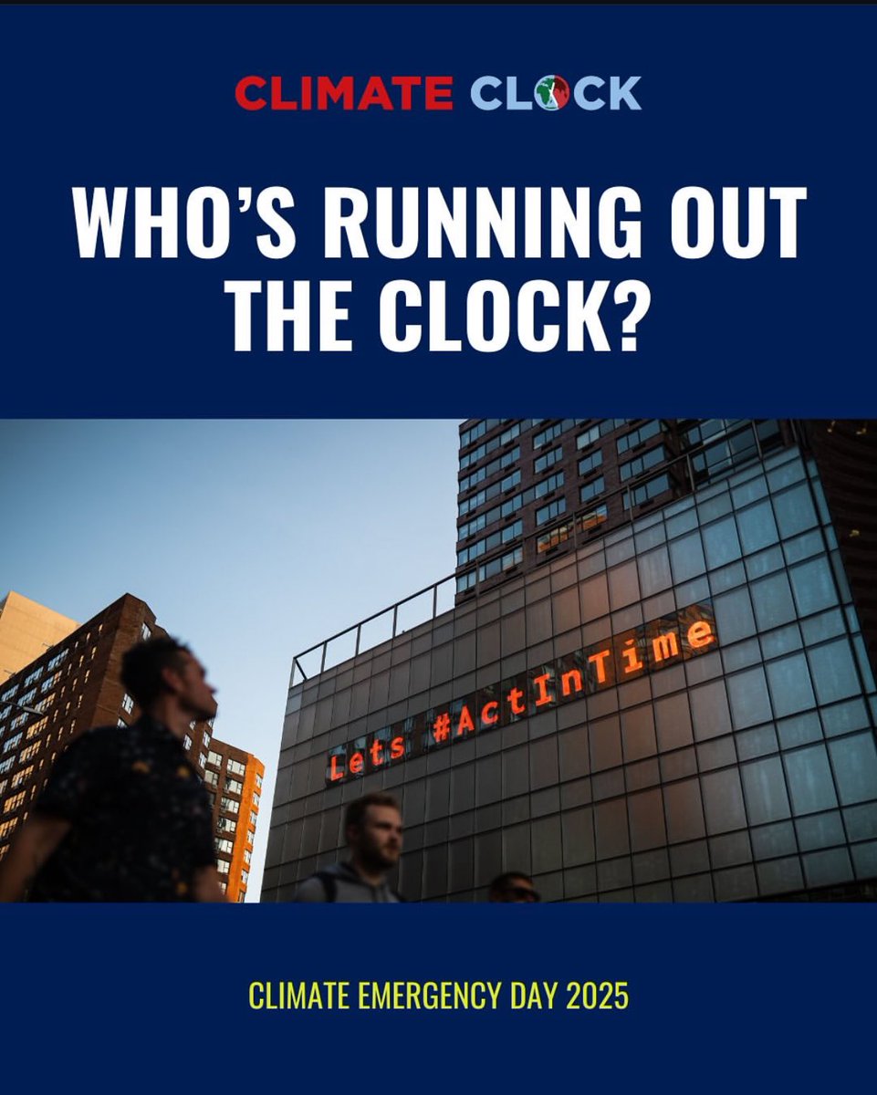 joeibro's tweet image. Today, #July22nd, we mark the #ClimateEmergencyDay — a global moment to raise the alarm and demand urgent action to limit global warming to 1.5°C.
This year, the Climate Clock ticks below 4 years left; we have only 3 years to slash emissions #TimeToEndFossilFuels
#ActInTime