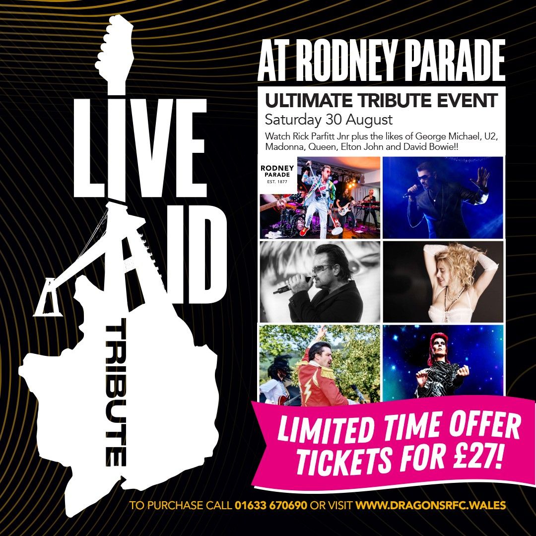 RiverfrontArts's tweet image. πΈ Live Aid Tribute at Rodney Parade π€
Get ready, Newport! On Sat 30 August, our friends at Rodney Parade are bringing you an 8-hour tribute concert celebrating 40 years since the legendary Live Aid β85!
ποΈ Tickets (Β£27) on sale NOW β over 18s only: buff.ly/oiT2hFo