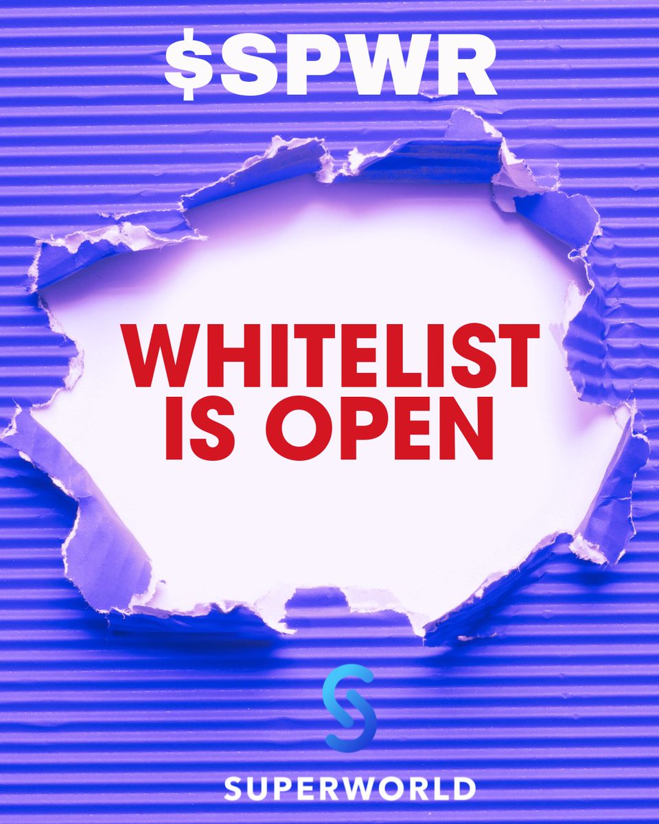 🚀 $SPWR is coming!

We’re excited to share that we are hosting a Token $SPWR Offering with Republic via Reg D. 

We’ve received a lot of interest in our Whitelist.

👀 Our Whitelist registration is closing soon!

👉 Register here: superworldapp.com/token