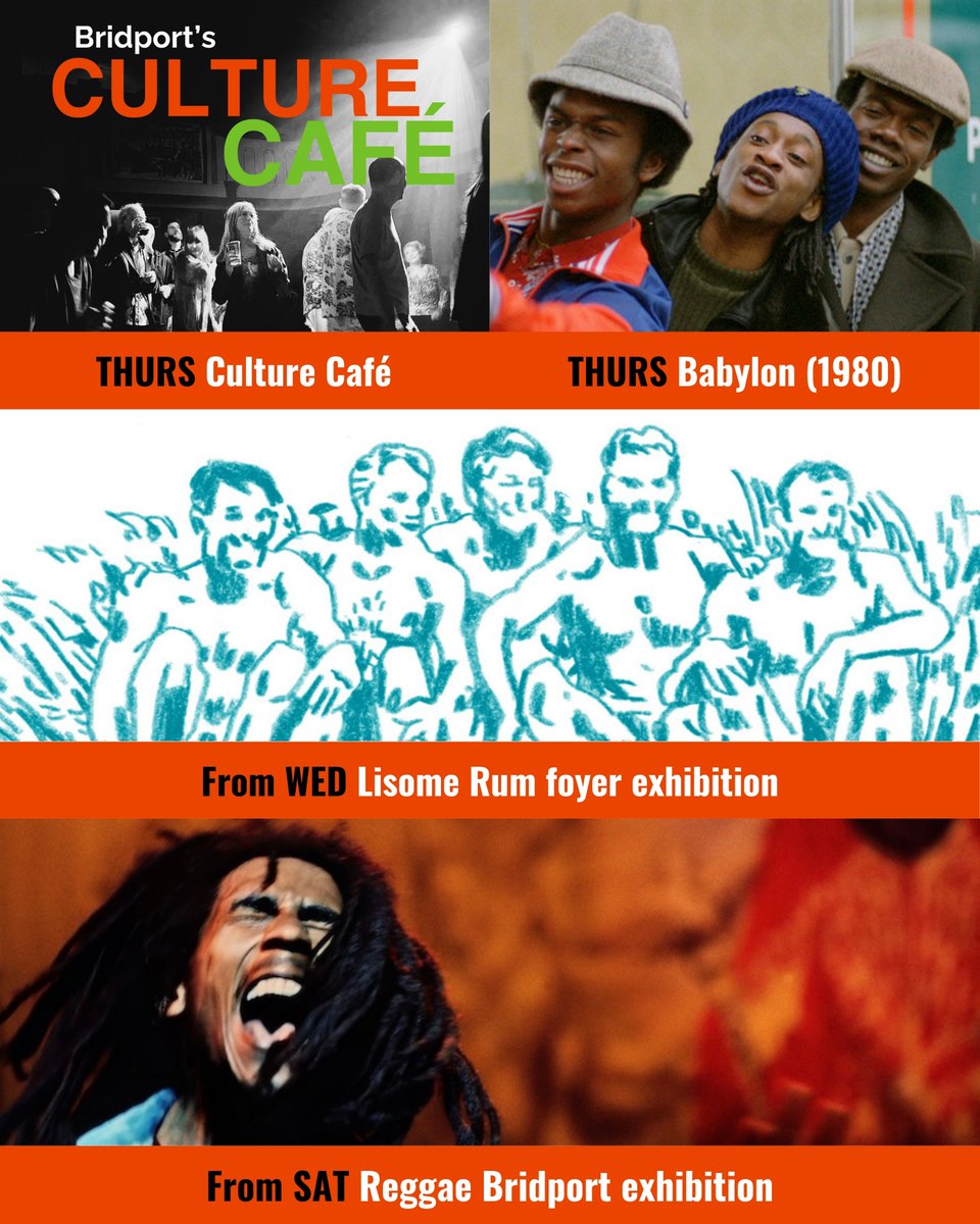 This week at Bridport Arts Centre bridport-arts.com/whats-on/

NB The Reggae Bridport 'in conversation' with Adrian Boot and Jacqueline Springer has sold out. 

#bridport #dorset #westdorset