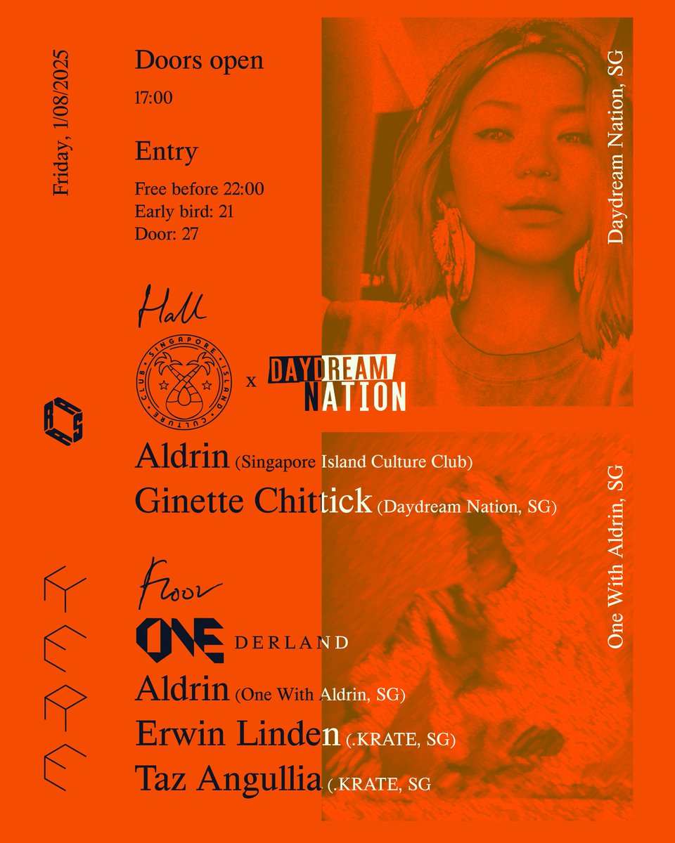 ONEDERLAND incoming in Aug! 

eventbrite.sg/e/onederland-t…

#onederland
#onewithaldrin
#singaporeislandcultureclub
#daydreamnation
#rasaspacesg