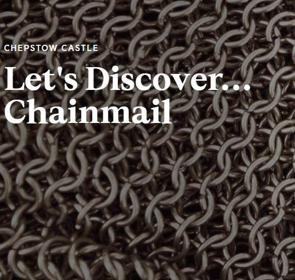 ChepstowTC's tweet image. Step Back in Time at Chepstow Castle!
Tuesday 22 July, 10 – 4
Chepstow Castle
Join Cadw for a day of live maille-making demonstrations and informal talks as they reveal the skill and craftsmanship behind this iconic armour.
Let's Discover... Chainmail | Cadw