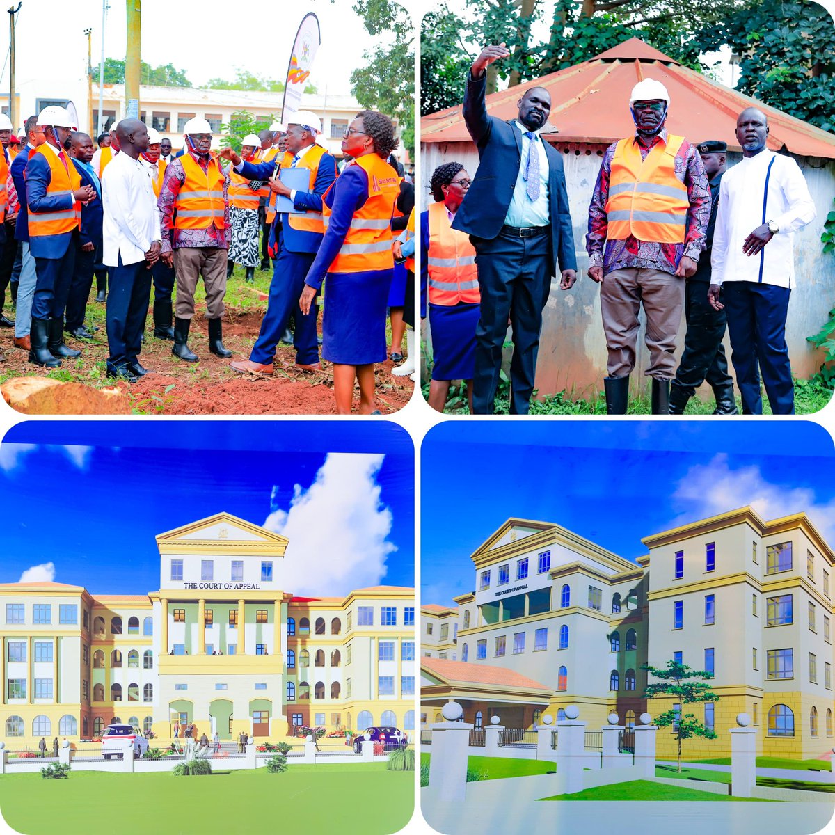 JudiciaryUG's tweet image. Happening Now: The Chief Justice, Justice Alfonse Chigamoy Owiny - Dollo, is presiding over the groundbreaking ceremony for the Regional Court of Appeal, Gulu at the construction site in Gulu City.
The Chief Justice was welcomed by the Deputy Chief Justice, Justice Dr. Flavian…