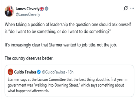 AttleeSarah80's tweet image. Oh James Cleverly, who loyally served under Johnson, a man who wanted the title so badly he lied, partied, prorogued Parliament and nearly torched the constitution is now giving sermons on leadership ethics?🤡🤡
#BBCBreakfast #BBCLauraK