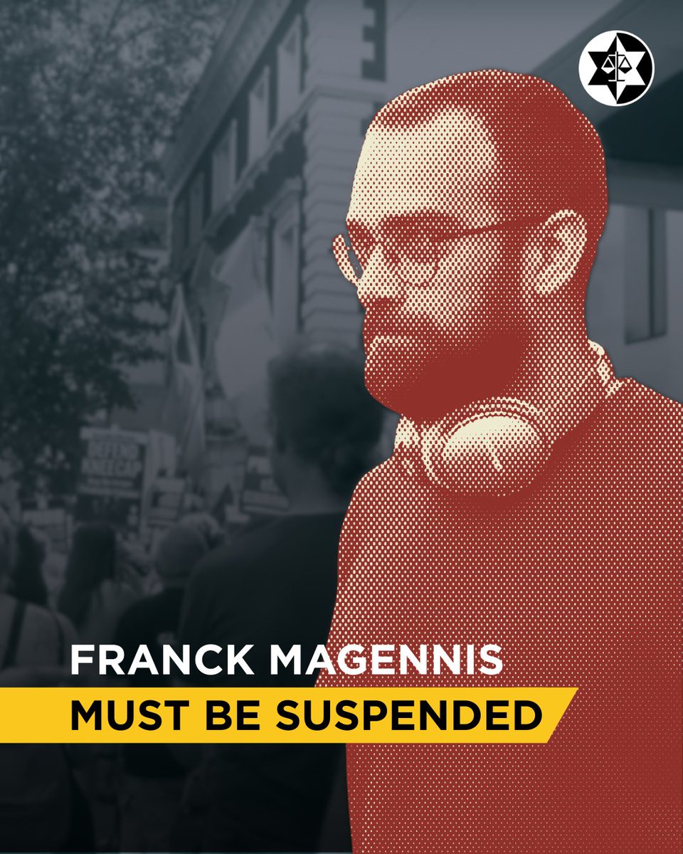 antisemitism's tweet image. We have made a complaint to @BarStandards, calling for the suspension of barrister Franck Magennis.
We consider this to be an extremely serious case of professional misconduct. Mr Magennis must be suspended from practising, pending further investigation and disciplinary action.…