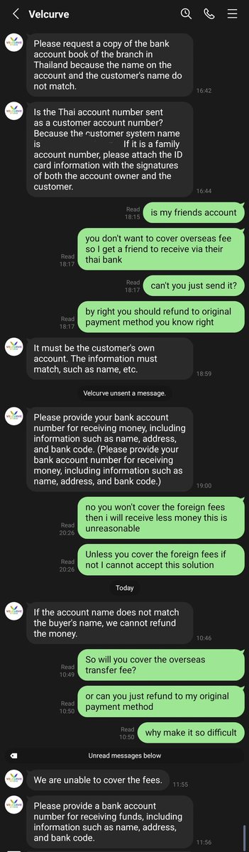 ✈️ (@fly_freen) on Twitter photo Now <a href="/Velcurve_Prod/">VelCurveStudio</a> <a href="/KeetawatC/">Keetawat Chinnakote</a> won't refund to my friend's thai bank account (cos its not in my name) or my original payment method (credit card) or cover the foreign fees for transfer to foreign bank account how unreasonable are you? insane. Now <a href="/Velcurve_Prod/">VelCurveStudio</a> <a href="/KeetawatC/">Keetawat Chinnakote</a> won't refund to my friend's thai bank account (cos its not in my name) or my original payment method (credit card) or cover the foreign fees for transfer to foreign bank account how unreasonable are you? insane.