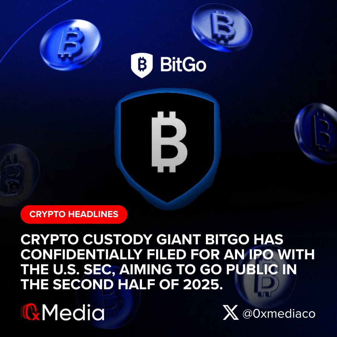 0xmediaco's tweet image. 1000亿资产加持,BitGo要上市了!
加密托管巨头 @BitGo 已向美国 SEC 秘密提交 IPO 申请,计划今年下半年上市。
目前 BitGo 管理的资产规模已突破 $1000 亿,服务全球 1500 多家机构客户,处理了约 20% 的比特币交易。早在 2023 年 C 轮融资中,BitGo 估值已达 $17.5 亿,或许会成为本次 IPO…