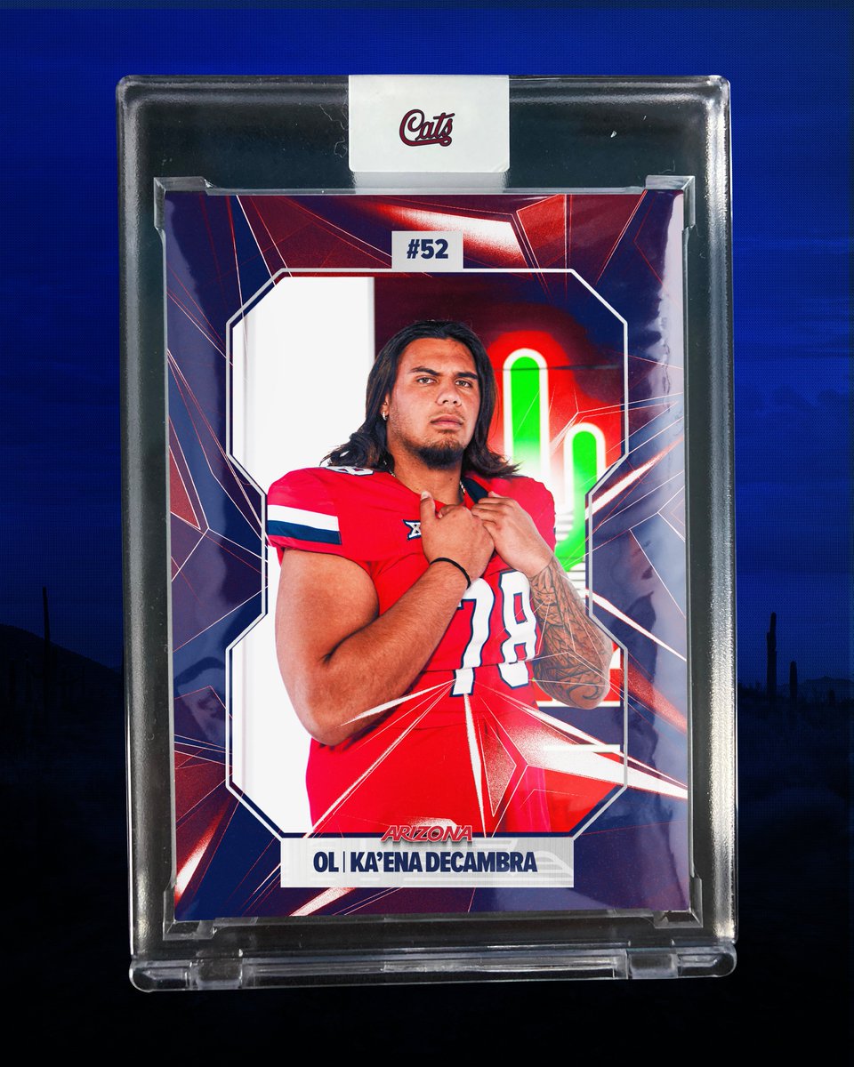 ArizonaFBall's tweet image. 𝗥𝗢𝗟𝗟 𝗖𝗔𝗟𝗟 📣
RS Senior Offensive Lineman @DecambraKaena is up next!