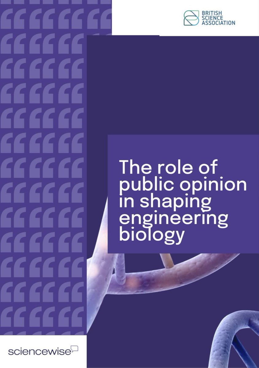 ProfJoyZhang's tweet image. Really pleased to see the @BritSciAssoc report on public engagement in engineering biology out- five vital messages to enable better research, policy and future scale-up.
britishscienceassociation.org/Handlers/Downl…