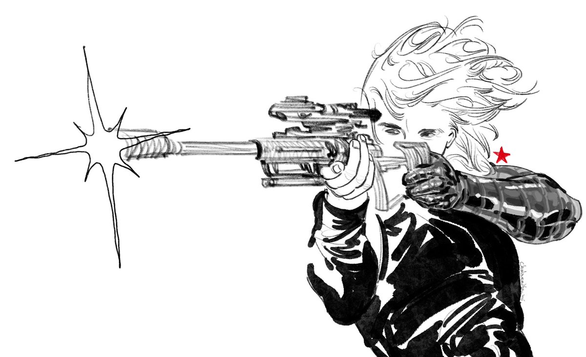 Chalzea_Xu's tweet image. just wanna share this black and white version
#sketch #BuckyBarnes #wintersoldier