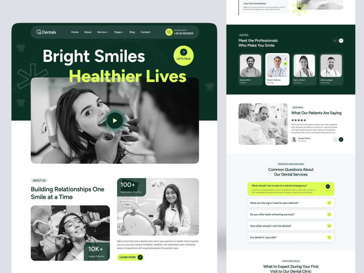 SbShahria's tweet photo. 🦷 Dental Clinic Website Design — Where Clean Design Meets Patient Trust

Available for new project: sbshahria@gmail.com

#DentalCare #Dentist #dental #dentalprofessionals #medicaltreatment #dentalsolutions #dentalwebsite #uiuxdesign #webdesigner https://t.co/PooneuSt25