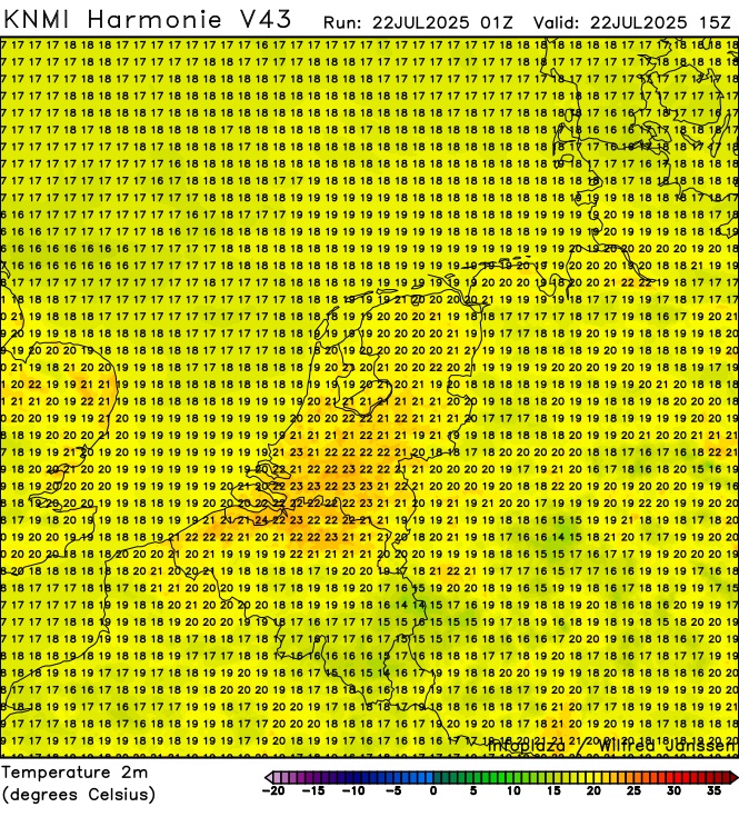 MeteoRoodescho1's tweet image. Vandaag bewolking wat zon en buien, max temp ca 20 gr. Komende dagen wisselvallig met ca 20 gr.