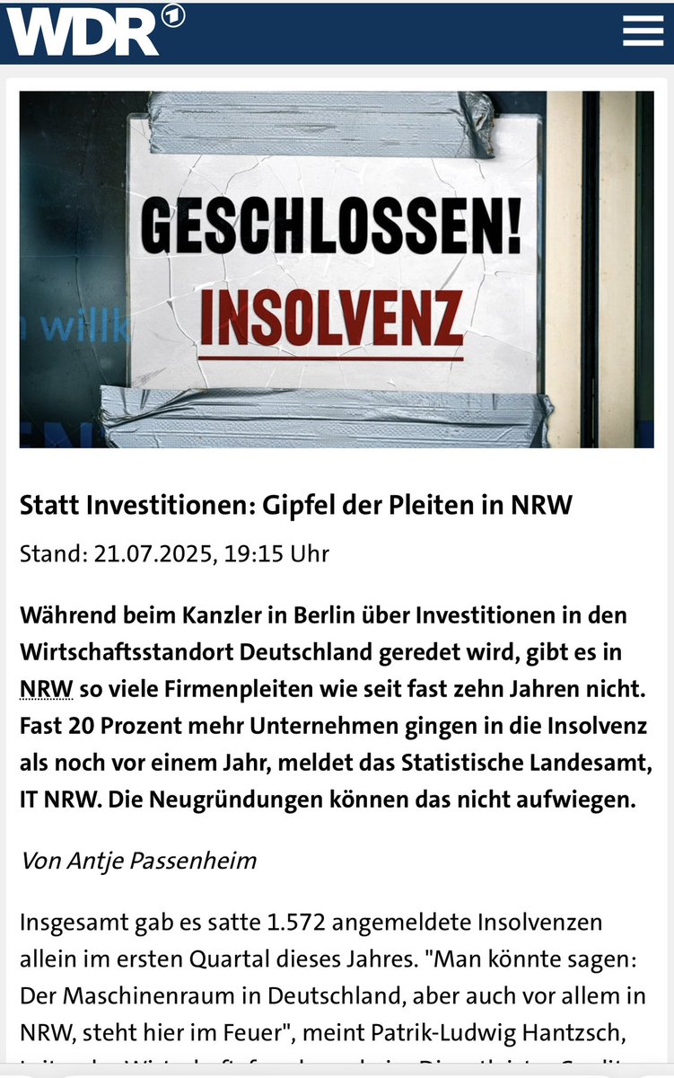 drbrandner's tweet image. „Die Stimmung unter den Unternehmen in Deutschland wird stetig besser.“ Friedrich Merz
Die Wirtschaft: