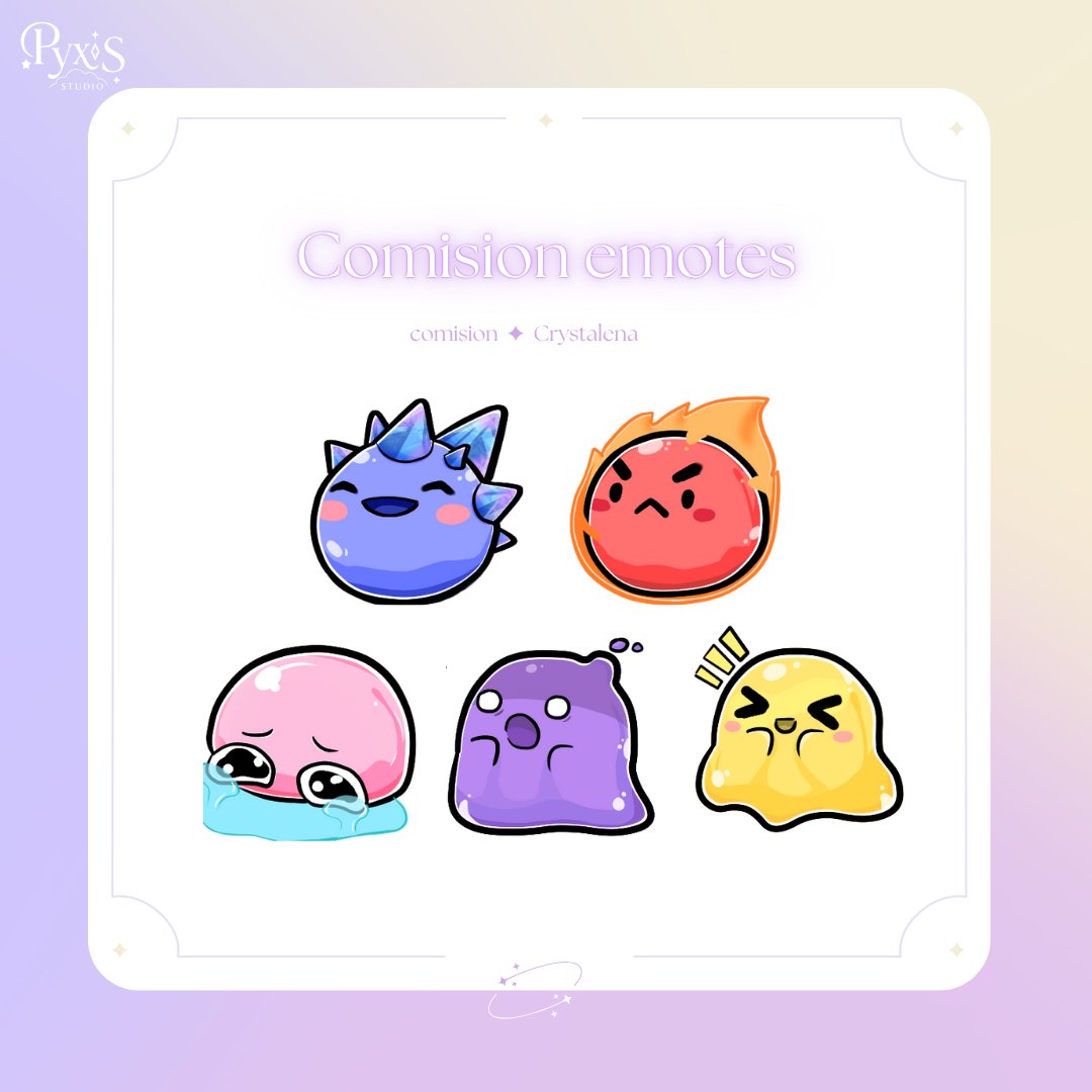 Pyxis Studio | (@pyxistudio) on Twitter photo última comisión hecha para <a href="/_crystalena_/">Psic. Crystal | STR Toronjo</a> ✨ unos slimes adorables para su canal de twitch😊 última comisión hecha para <a href="/_crystalena_/">Psic. Crystal | STR Toronjo</a> ✨ unos slimes adorables para su canal de twitch😊