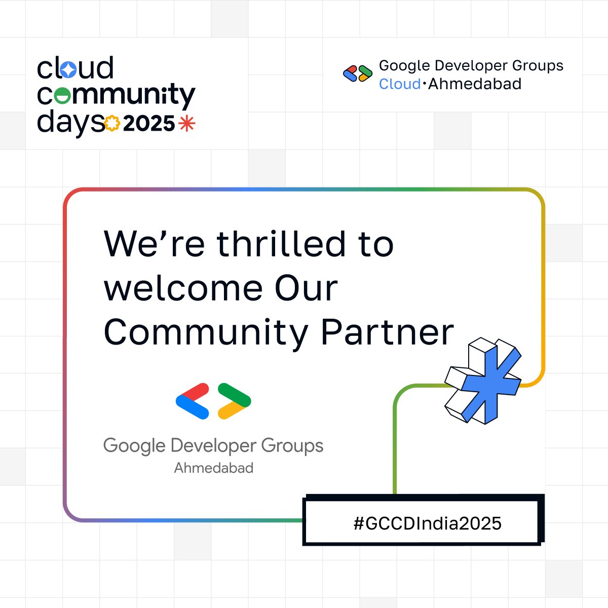 GDG Cloud Ahmedabad (@gdgcloudahm) on Twitter photo Big news! ๐
<a href="/GDGAhmedabad/">Google Developers Group Ahmedabad</a> joins us as an official Community Partner for cloud community day Ahmedabad 2025 !
Together, weโre building a stronger, smarter, and more connected cloud community in Ahmedabad. โ๏ธ๐ค
#GDGAhmedabad #GDGCloudAhmedabad #TechCommunity #CloudCommunityDay Big news! ๐
<a href="/GDGAhmedabad/">Google Developers Group Ahmedabad</a> joins us as an official Community Partner for cloud community day Ahmedabad 2025 !
Together, weโre building a stronger, smarter, and more connected cloud community in Ahmedabad. โ๏ธ๐ค
#GDGAhmedabad #GDGCloudAhmedabad #TechCommunity #CloudCommunityDay