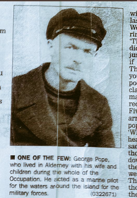 philipndpope's tweet image. BREAKING ➡️ Alderney Museum secret tape: George Pope's deck hand Peter Doyle confirms as Nazis stormed St Malo, Pope's "Wishbone" very last vessel taking French evacuees from shore ➡️ safety. Pope saved French ambassador's son & official papers. Despite this labelled "unreliable"