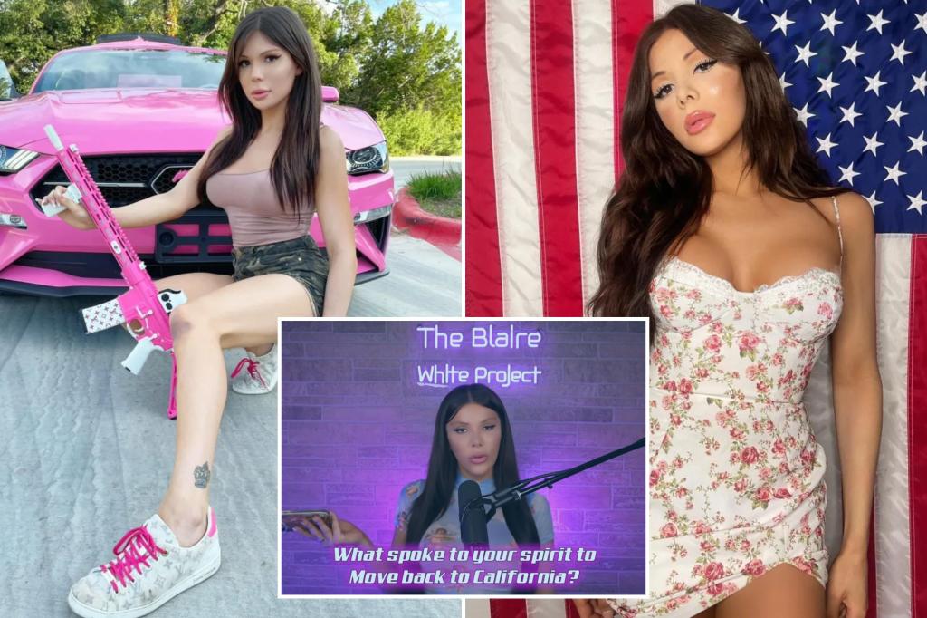 nypost's tweet image. Conservative influencer announces she’s leaving Texas to head back to California: ‘It is home for better or for worse’ trib.al/5qCwoVe