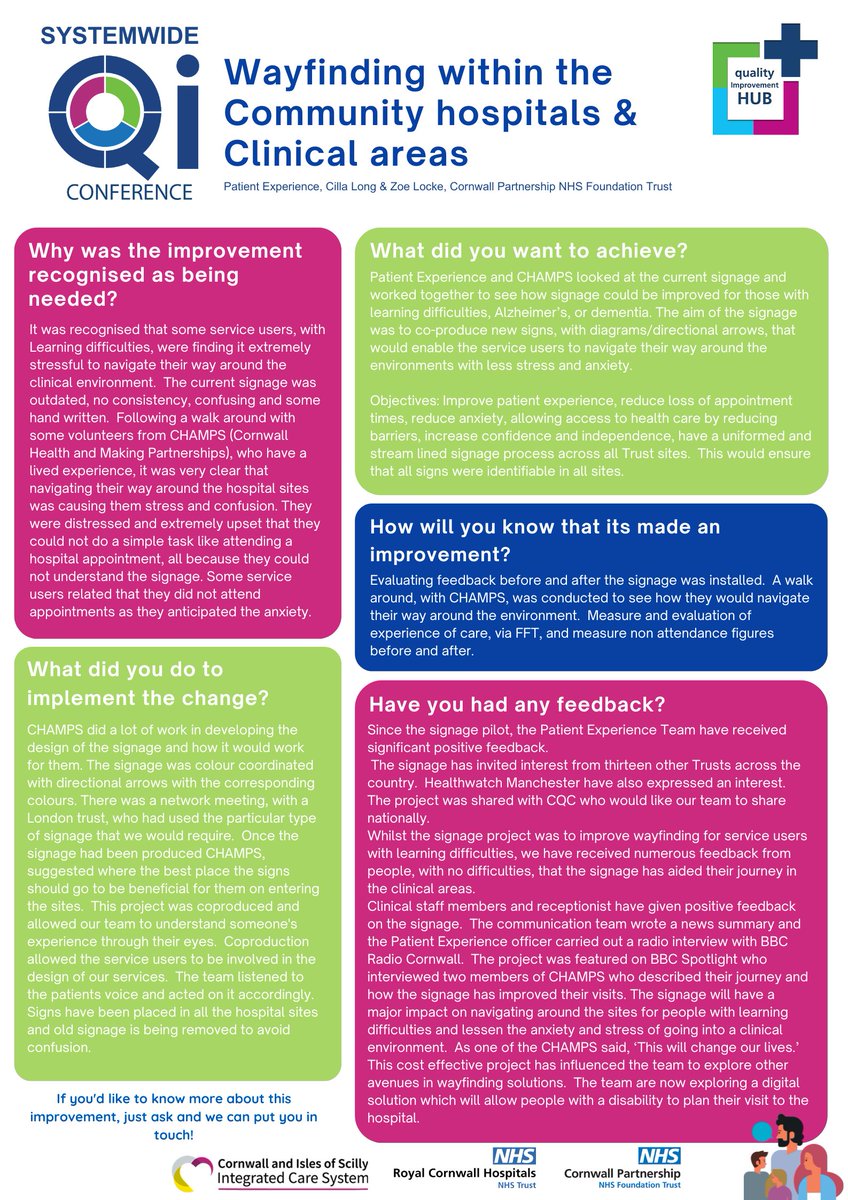 FabNHSStuff's tweet image. Wayfinding made easy! Learn how this initiative from RCHT is helping patients and visitors navigate hospital spaces more efficiently...
ow.ly/O66k50TG811
@RoyLilley @RCHTWeCare