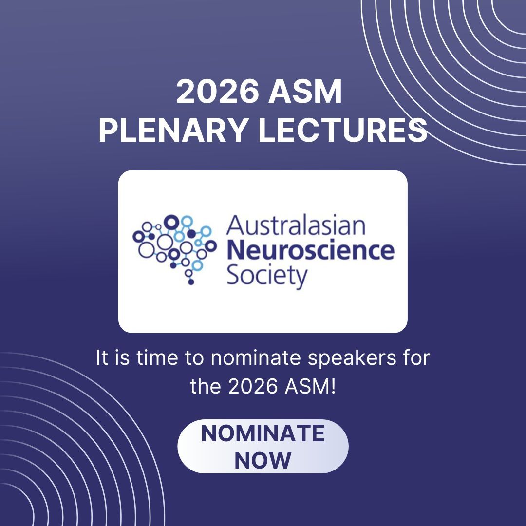AusNeuroSoc's tweet image. ANS members can nominate speakers for the 2026 Annual Scientific Meetings' plenary lectures!
Submit nominations by July 30 using the form tinyurl.com/5n6jwym2 and email it to secretariat@ans.org.au.
Successful nominees will be announced at this year's Hobart meeting.