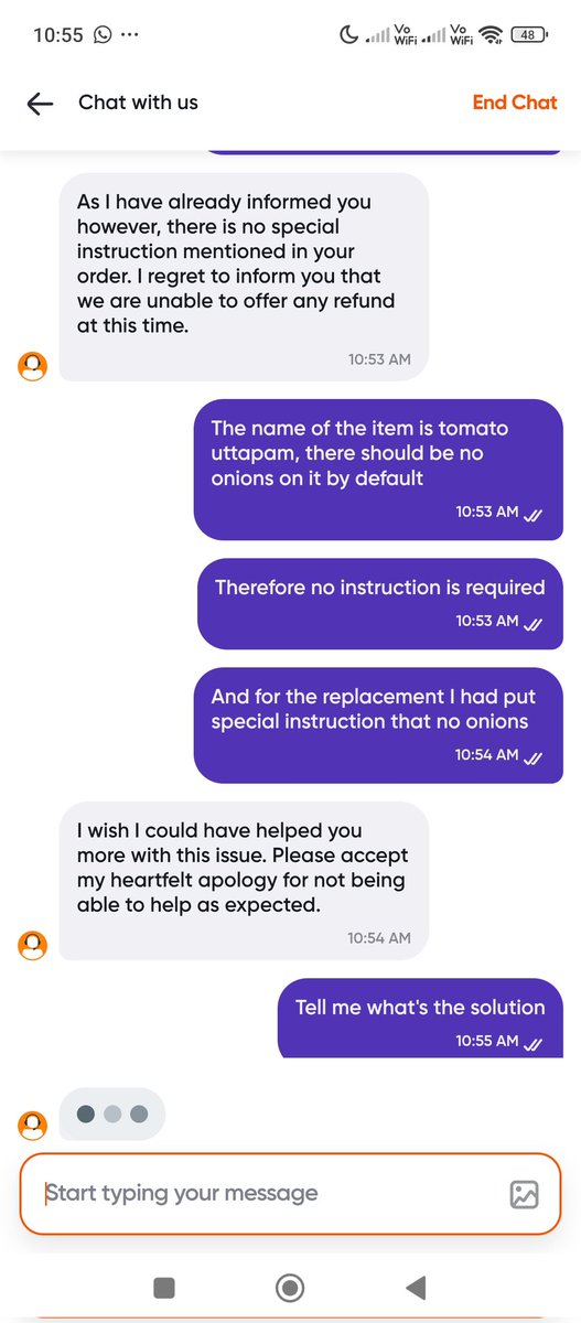 bniftyboss's tweet photo. @jagograhakjago @fssaiindia @SwiggyCares Do I really need to write “only tomato, no onions” on a tomato uttapam? What’s next—“don’t add fish to my veg biryani”? 😂 #SwiggyLogic https://t.co/kRNeK9nfBO