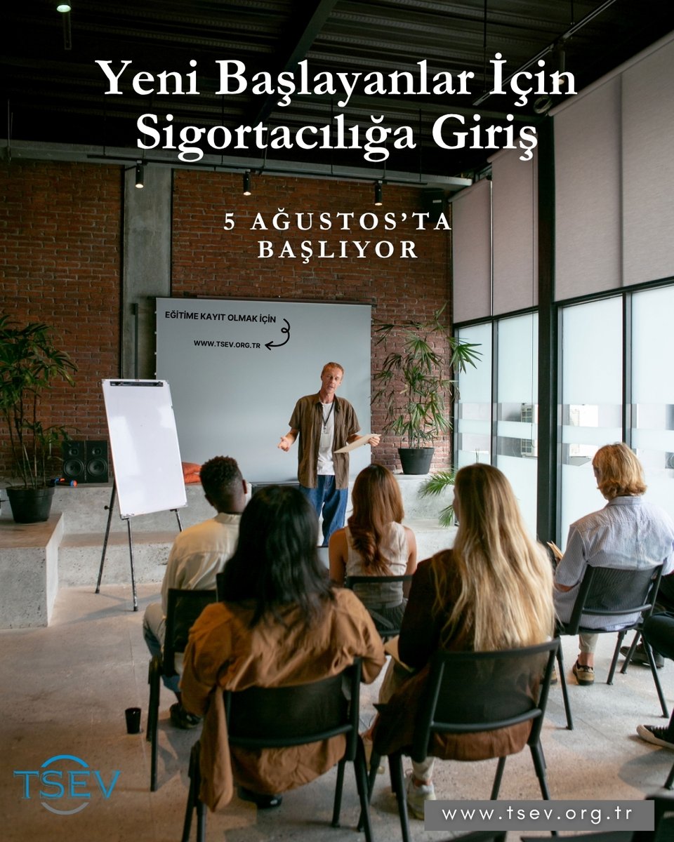 📘 Yeni Başlayanlar İçin Sigortacılığa Giriş Eğitim Programı (ONLINE)

📅Başlangıç Tarihi: 5 Ağustos 2025 | 💻 Online Eğitim

Detaylı Bilgi ve Kayıt İçin: l24.im/BnETsrC