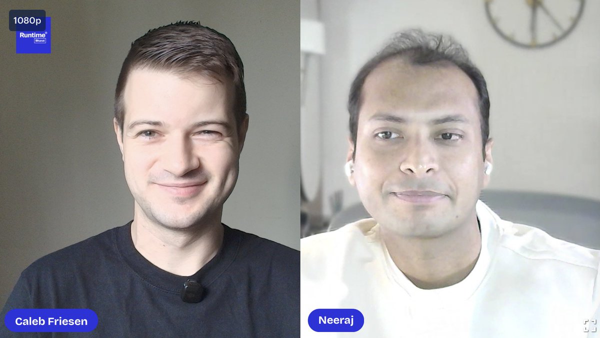 caleb_friesen2's tweet image. today I'm going live with Neeraj Poddar (@nrjpoddar) co-founder and CTO of NimbleEdge
tune in at @RuntimeBRT NOW to learn what happened in Indian tech in the last 24 hours, and also how NimbleEdge is making your apps smarter by running AI locally on your phone