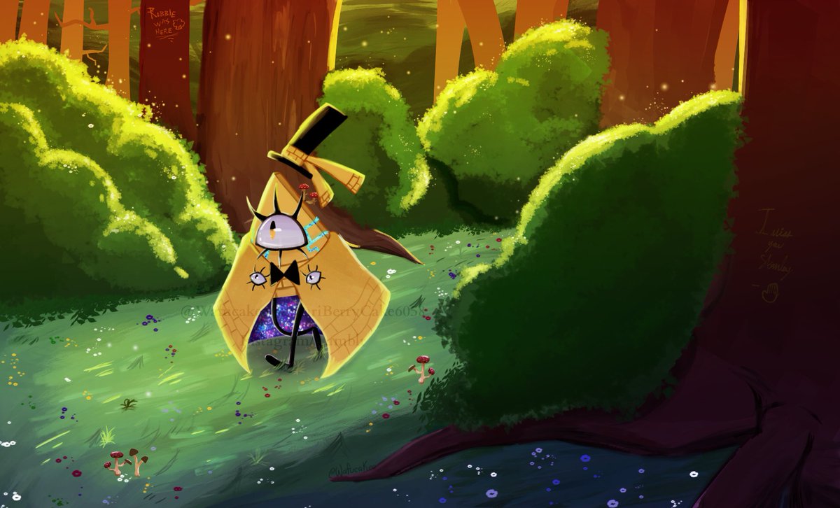 MCake6058's tweet image. 🌲Down in the forest we'll sing a chorus . . .
#GravityFalls #GravityFallsAU #BillCipher #CheerfulBillCipher #WellMeetAgainAU