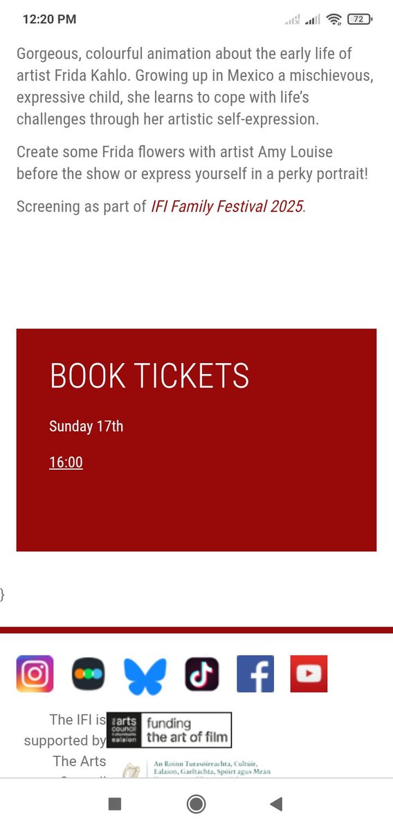 With Hola Frida! coming to US Theaters (Limited release) on August 8, you can spend your time at the IFI Family Festival on Sunday, August 17th at 4 PM GMT in Dublin, Ireland 🇮🇪🍀

Get your tickets at shop.ifi.ie/performance/10…