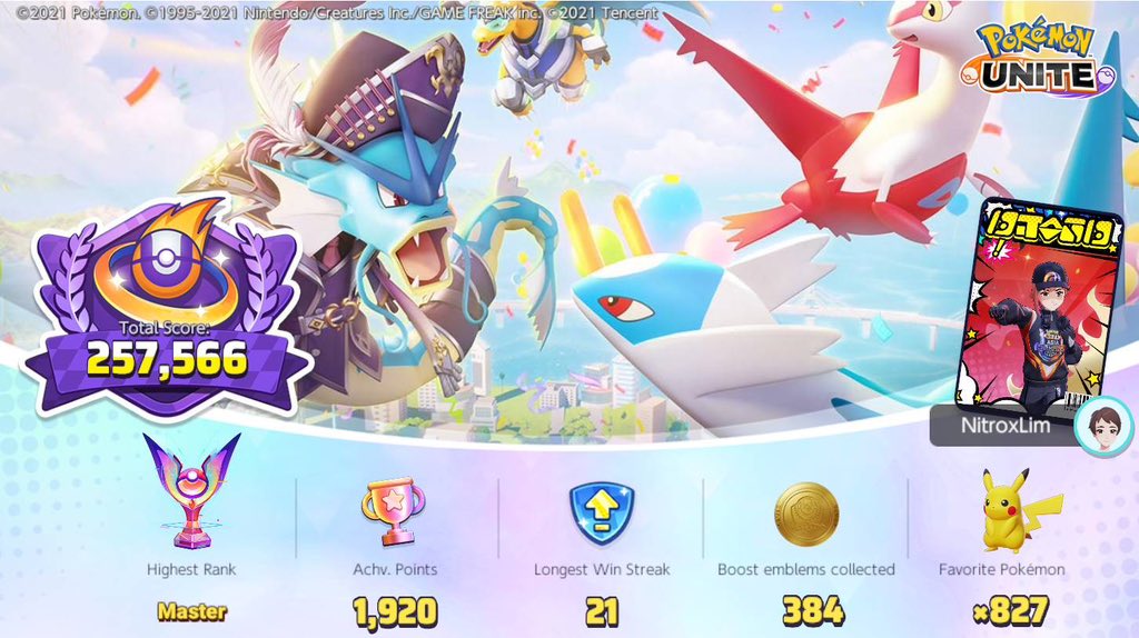 nitroxlim's tweet image. Won a giveaway and happy 4th anniversary unite #pokemonunite