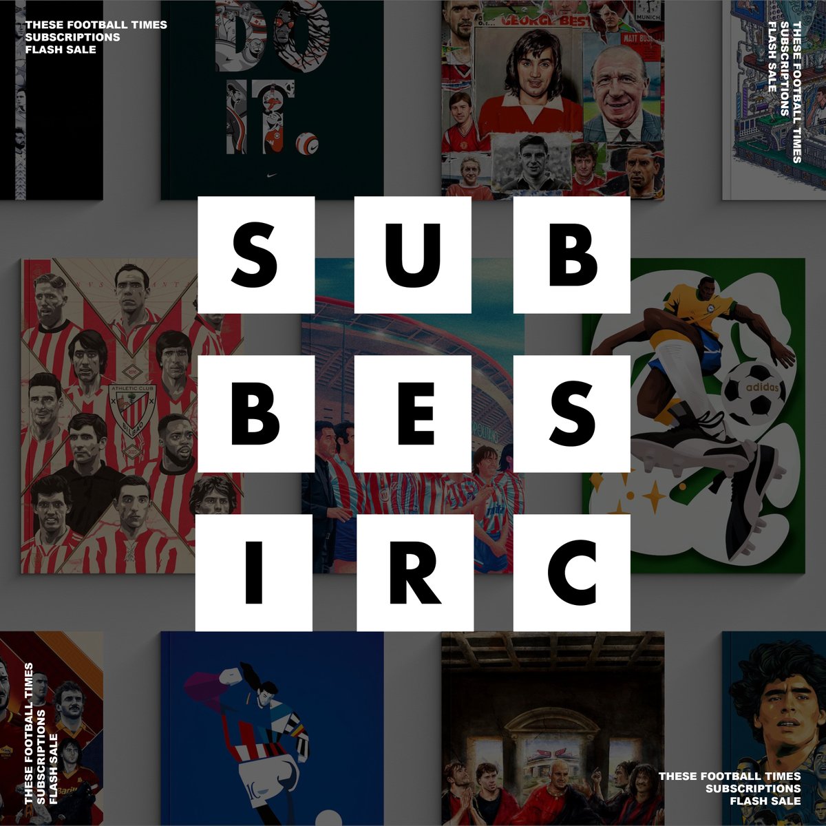 thesefootytimes's tweet image. ⚡️ Just 𝟐𝟒 𝐡𝐨𝐮𝐫𝐬 left. We're delighted to offer our very first subscription sale. Save £12 on all subscriptions for the next day - that's 25% off and just £9 per magazine.
thesefootballtimes.shop/sub