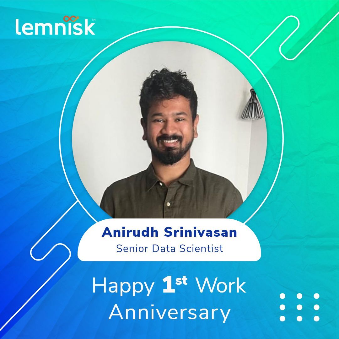LemniskCo's tweet image. Congratulations, Anirudh Srinivasan, on your #workanniversary. We thank you for your invaluable contribution and efforts to the company.😊
#lifeatlemnisk #happyworkanniversary #workatlemnisk