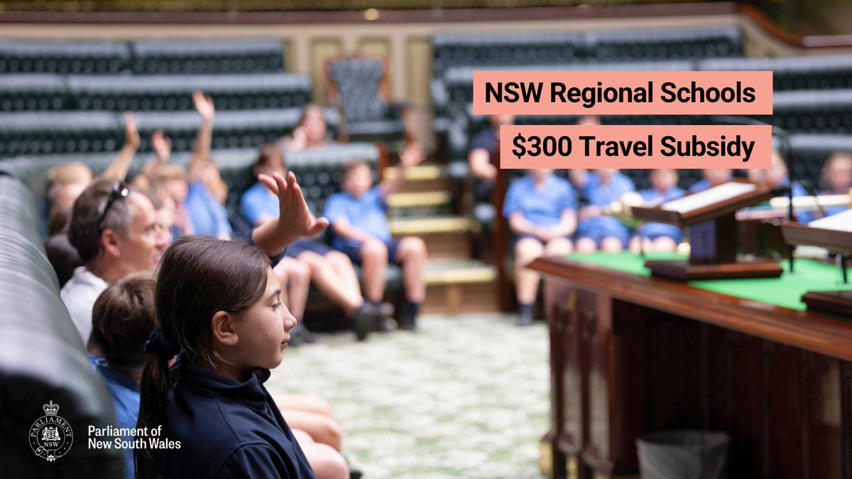 🙋Are you a NSW teacher from a regional, rural or remote location?
Your school may be eligible for a $300 travel subsidy for its next visit to NSW Parliament!
Find out if your school is eligible and plan your visit: ow.ly/ubaY50Wsp1z
#NSWParliament #NSWSchools #NSWTeachers