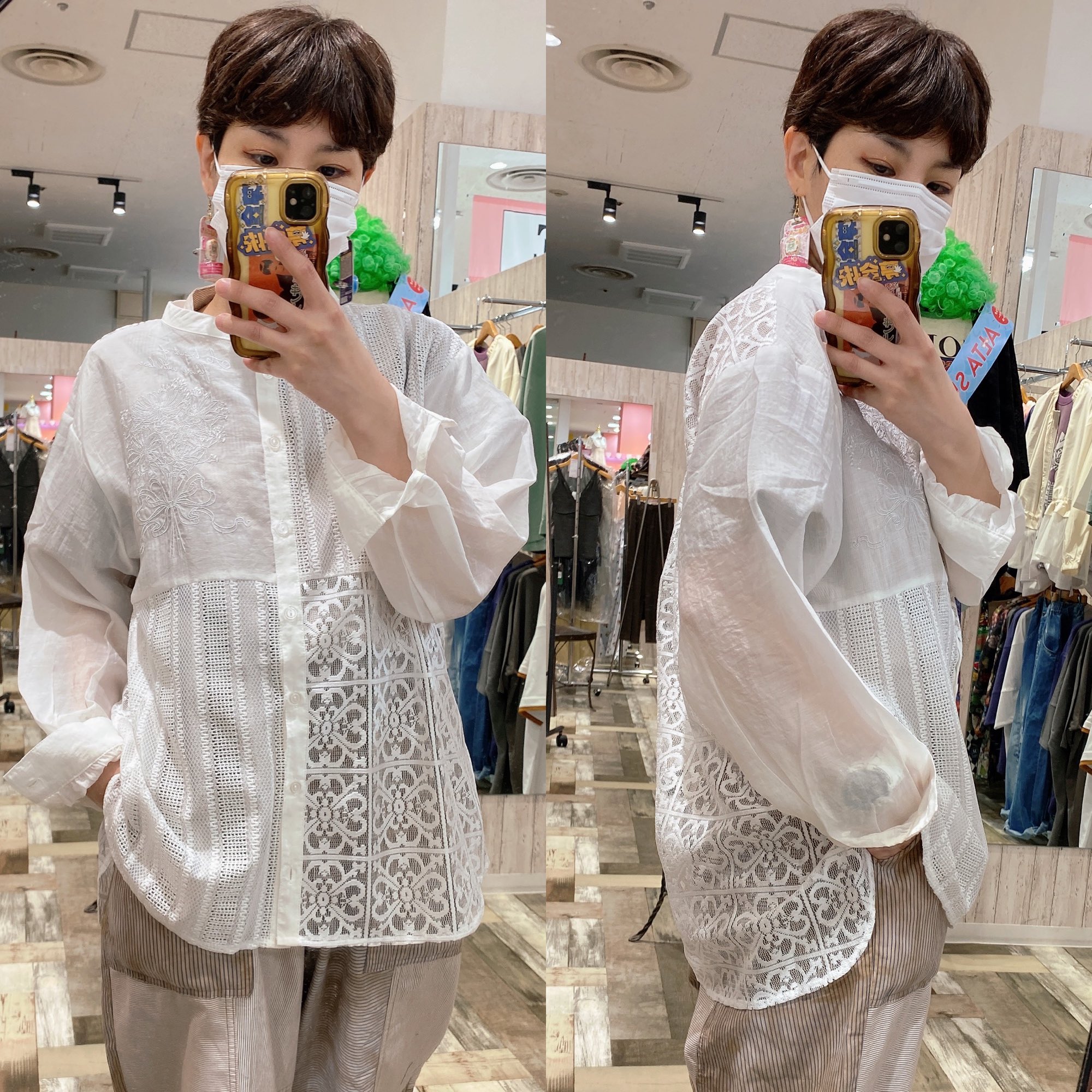 スカラー Scolar 4点セット Mサイズ スカラー ScoLar ジャージ×蝶柄切替 ZIPパーカー （ネイビー
