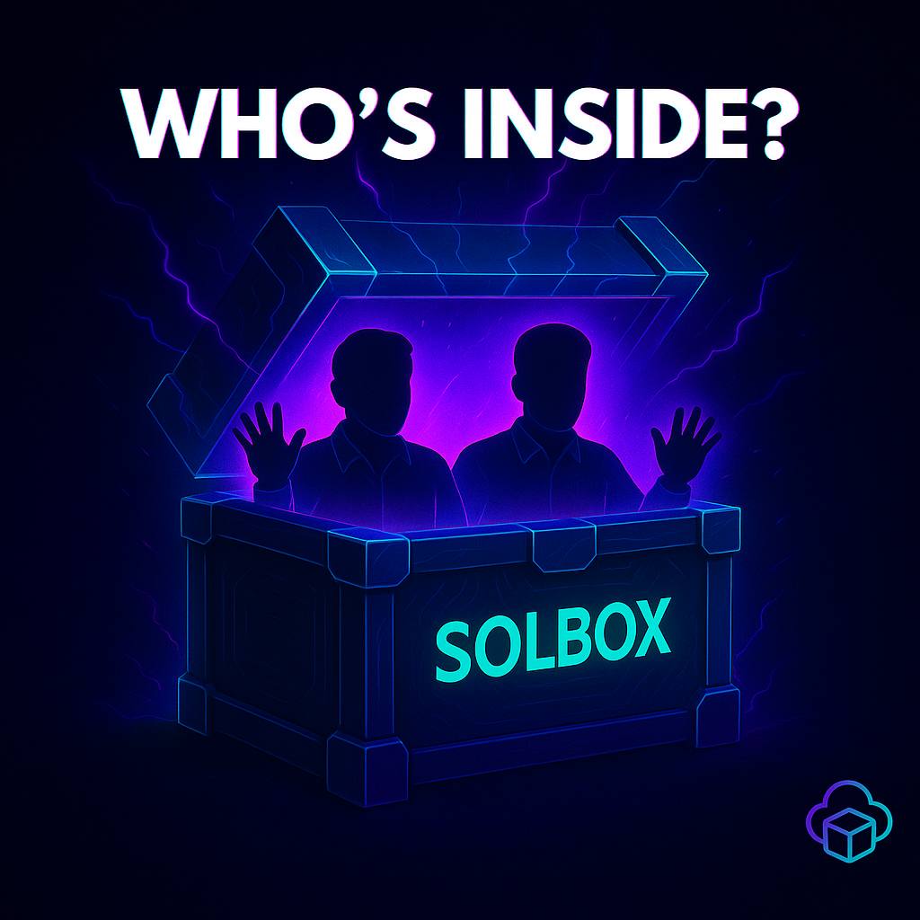 👀 WHO IS INSIDE THE SOLBOX? EP2

Two mysterious figures with great vision, strong believe and determination are trapped inside… 

Person #1🫆 This sage of scarcity clutches a gleaming truth, hoarding a finite flame as markets rage, building a vault for eternal value.

Person