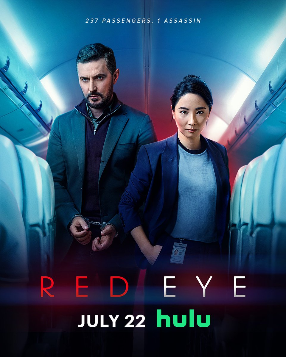 LifeIsAFilmFest's tweet image. Six-episode murder mystery series RED EYE from Flightplan co-writer Peter A. Dowling is on Hulu. Jing Lusi, Richard Armitage, and Lesley Sharp star. A second season has already been ordered.