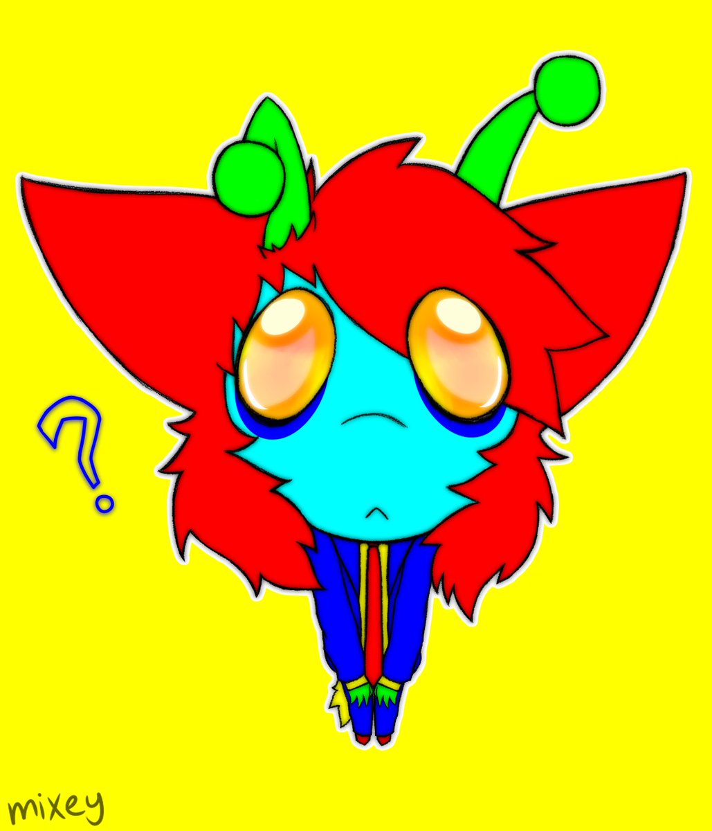 m1xey454's tweet image. how aliens look at you when they are hesitant: