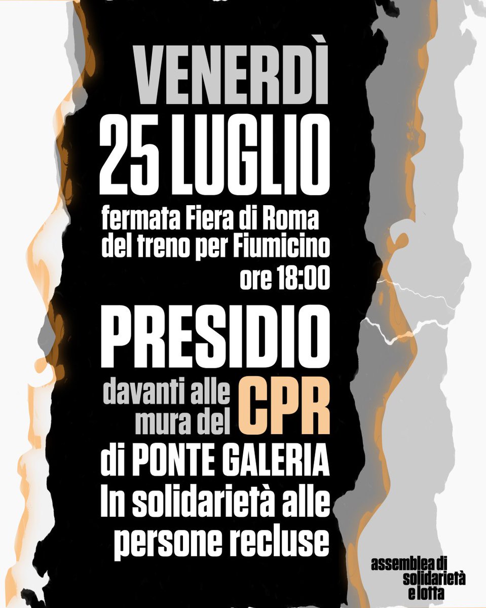 frontiere_zero's tweet image. Venerdì davanti al centro di espulsione di Ponte Galeria