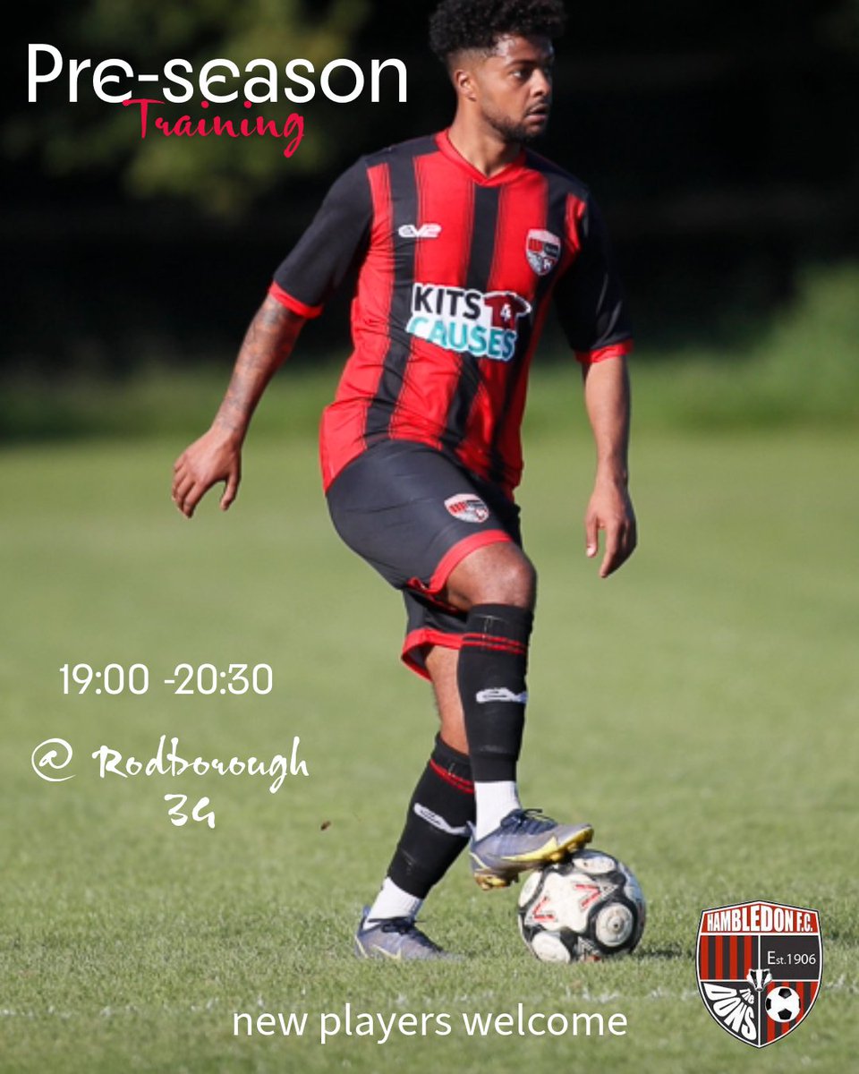 📢Preseason Training tonight

🔴 Tuesday 22nd July
⚫️6:45pm meet &amp; catch up
🔴7:00 - 8:30pm session
⚫️Rodborough, Milford (4G Astro)
🔴No astros, just moulds
⚫️📍GU8 5AB

New players welcome.