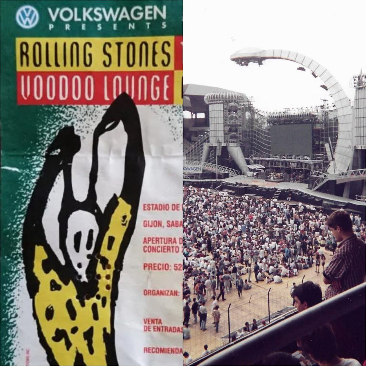 Avui fa trenta anys, 22 de juliol de 1995, estava a #Gijón. Els <a href="/RollingStones/">The Rolling Stones</a> actuaven a l'estadi del #Molinón. Fou l'únic concert a Espanya d'aquella gira dels #Stones, la Voodoo Lounge Tour. Ni Barcelona ni Madrid. Molts fans ens vam desplaçar des de Catalunya per veure'ls.