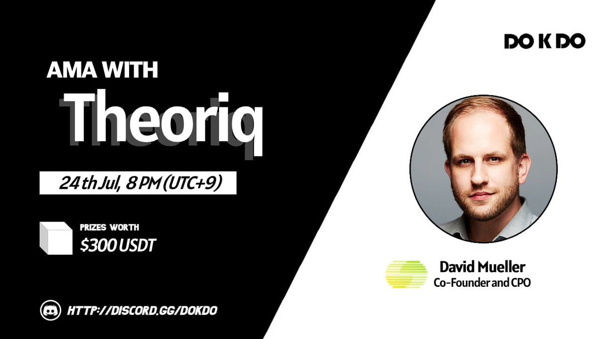 [DOKDO DAO X Theoriq AMA] 

🎁$300 USDT in AMA

📆DATE : 24th, July, 2025
⏰TIME : 20:00 KST / 11:00 UTC 
🏫Venue : discord.gg/dokdo

1️⃣ Follow 
<a href="/DOKDODAO/">DOKDO DAO</a>
<a href="/Dokdo_web3/">DOKDO Web 3.0</a>
<a href="/TheoriqAI/">Theoriq</a>

2️⃣ LK l RT l TAG 3 Friends

3️⃣ Fill out the Form
forms.gle/RFhBJtyRWb38Rp…