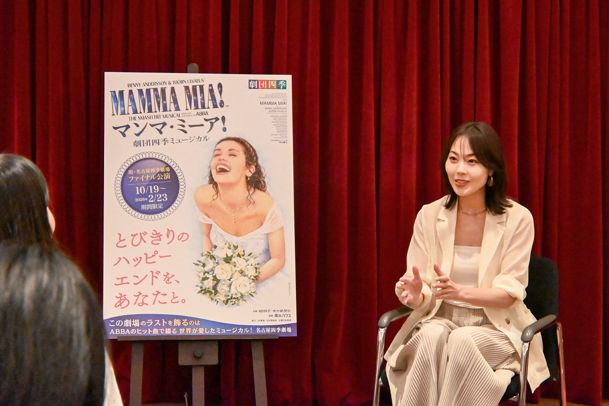 shiki_jp's tweet image. メ~テレでのコメント収録を終えた岡村は名古屋四季劇場へ。メディア関係者に向けた合同取材会が開催されました。
岡村は、現・名古屋四季劇場ファイナルとなる本公演への思いを語ります。
終了後はMID-FMへ。15時頃より「761オシッ!」に生出演します!
#マンマ・ミーア
#PR活動
#マンマ名古屋