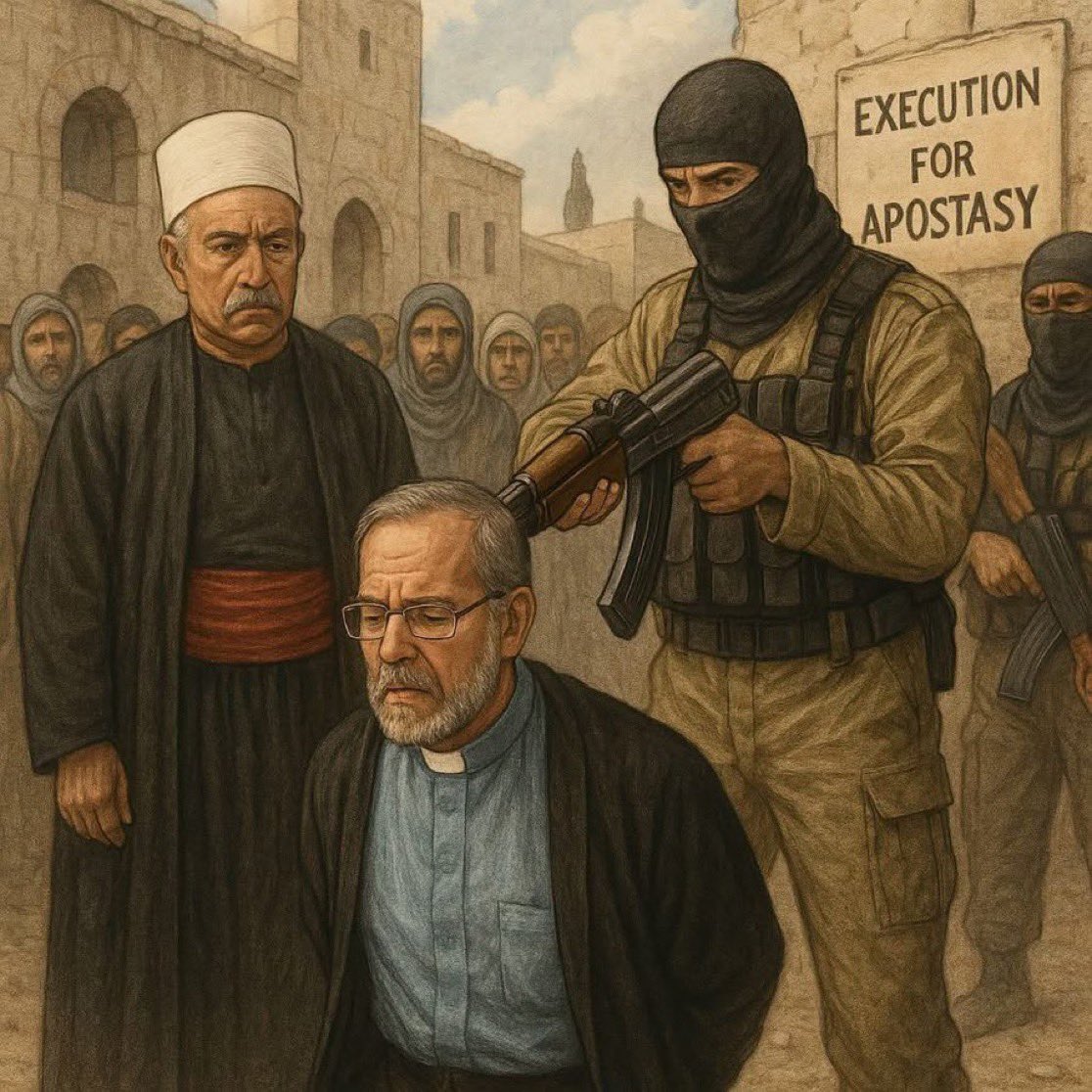 SallyObeid's tweet image. AR/EN
قبل سنوات، اعتنق خالد مزهر، ابن السويداء، الديانة المسيحية بعدما نشأ على المذهب الدرزي.
لم يُهدد، لم يُتهم بالردة، ولم تُعزَل عنه بيئته.
بقي في كنف عائلته الدرزية، مكرّمًا، آمنًا، يعيش بسلام كما يليق بإنسان حر في مجتمع يحترم التعدد.
ثم دخلت جماعة الجولاني إلى السويداء،…