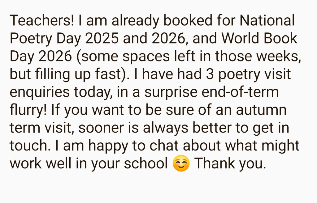 AttieLime's tweet image. School visits! I love sharing the joy of words with children (and adults). Teachers - get in touch to find out what visits are all about. Parents - tell your school I&apos;d love to come! Happy to travel. Thanks 😊 #readingforpleasure #edutwitter #poemsforchildren #KS1 #KS2 #EYFS