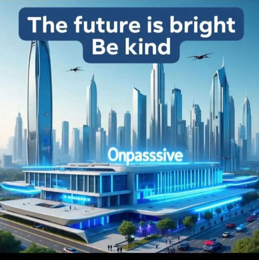 DidierBishinz's tweet photo. THE FUTURE IS BRIGHT BE KIND
#ONPASSIVE
#THEFUTUREOFTECHNOLOGY
#PHOTO https://t.co/luwmH1zG4v