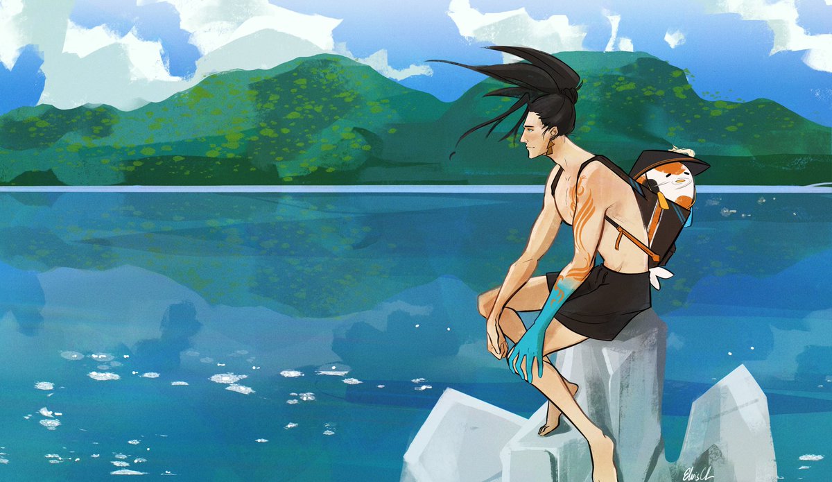 elvisclt's tweet image. hope he’s having a good time off 🏝️#JosuijiArt